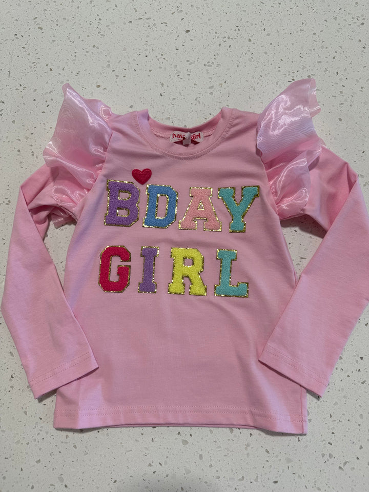 Birthday Girl Tee Shirt in Pink