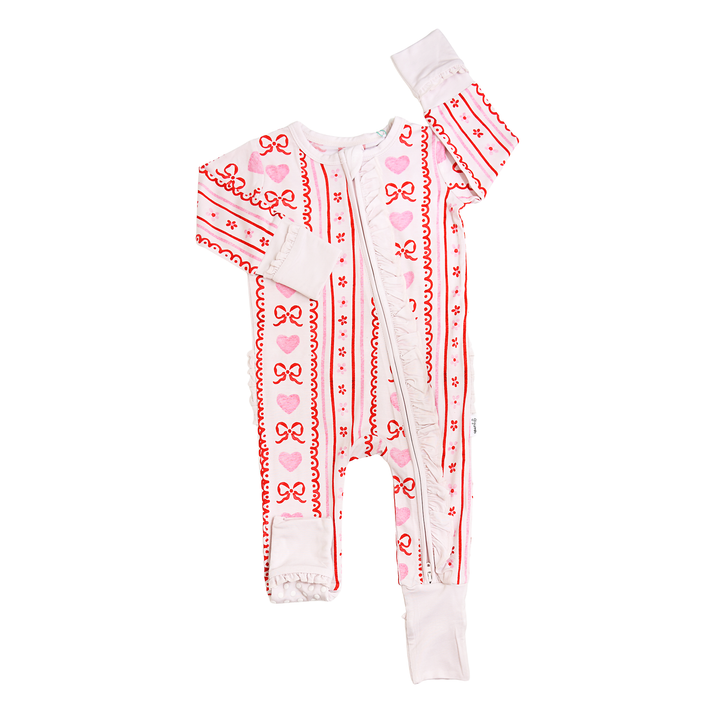 Hallie RUFFLE ZIP Valentines Day Bamboo 1 PC