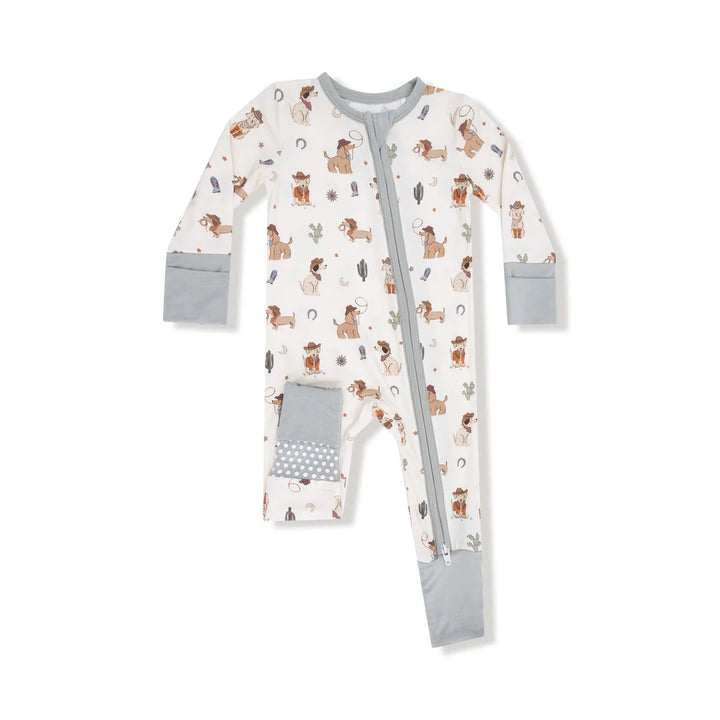 Cowboy Dogs Converter 2 Way Zip Romper