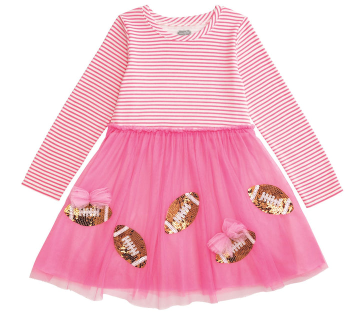 Football Tutu Dress in Pink Stripe