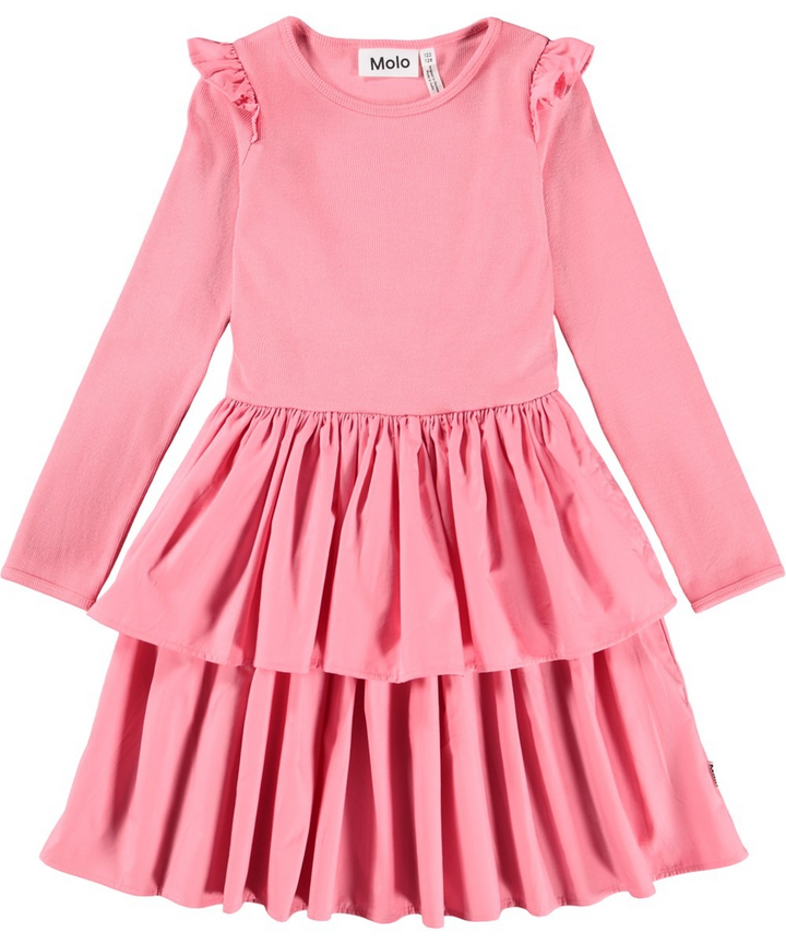 Cathi Confetti Long Sleeve Dress with Ruffle