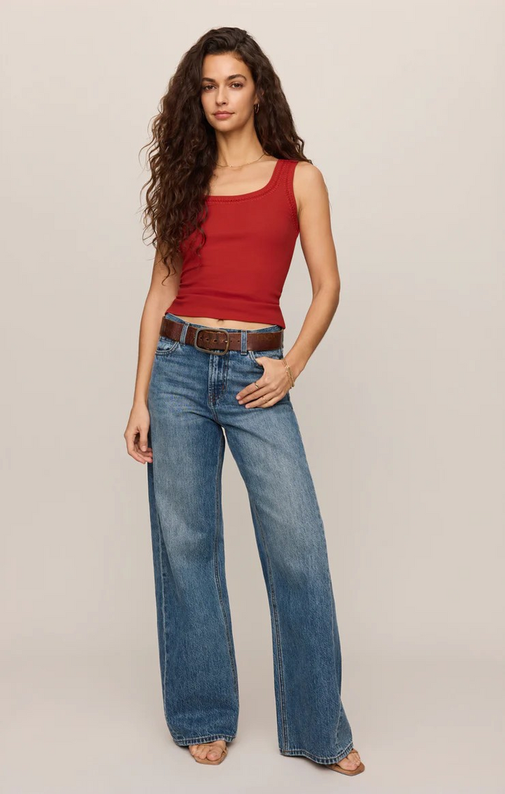 Larkin Embroidered Tank Chili Pepper