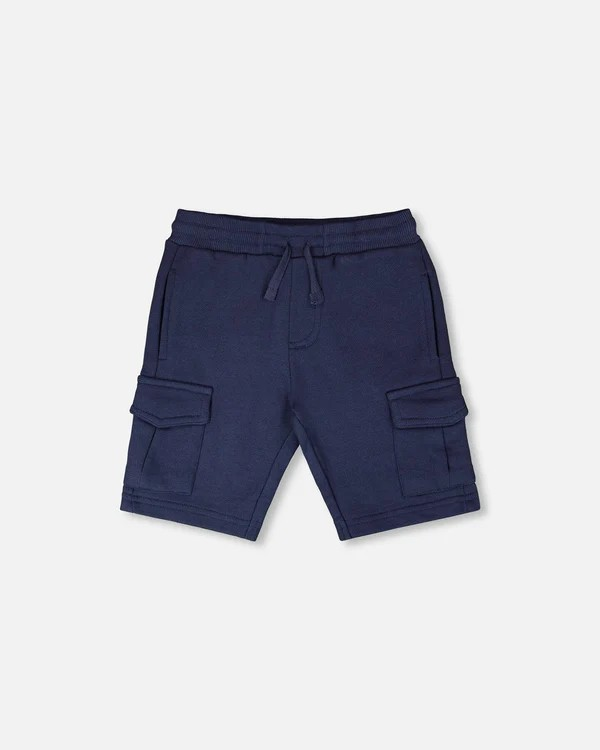 DPD Boys Terry Cargo Shorts in Indigo