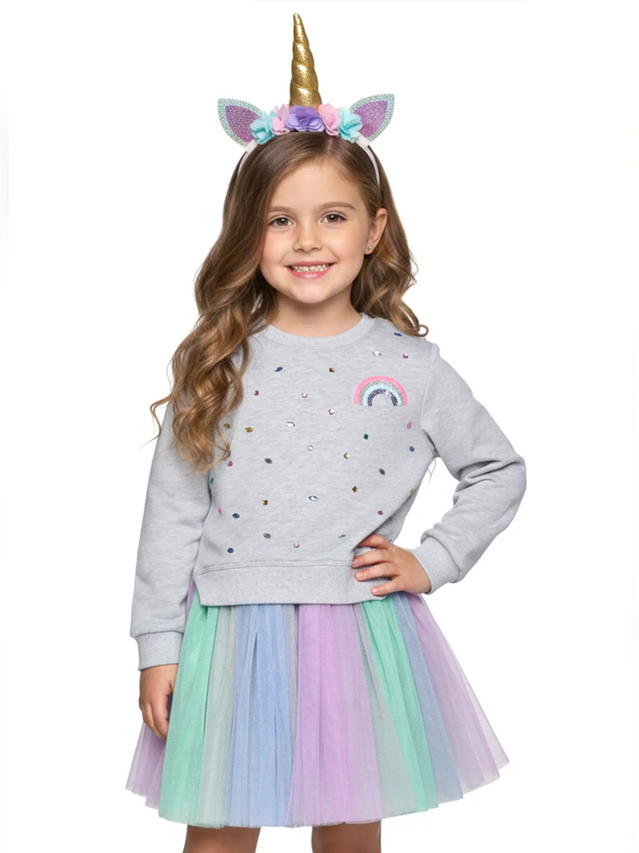 Rainbow Tulle Sparkle Dress