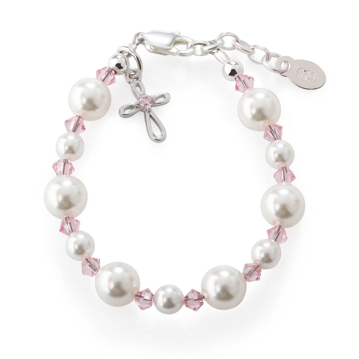 Sterling Silver Cross Bracelet Baptism Small 0-12m