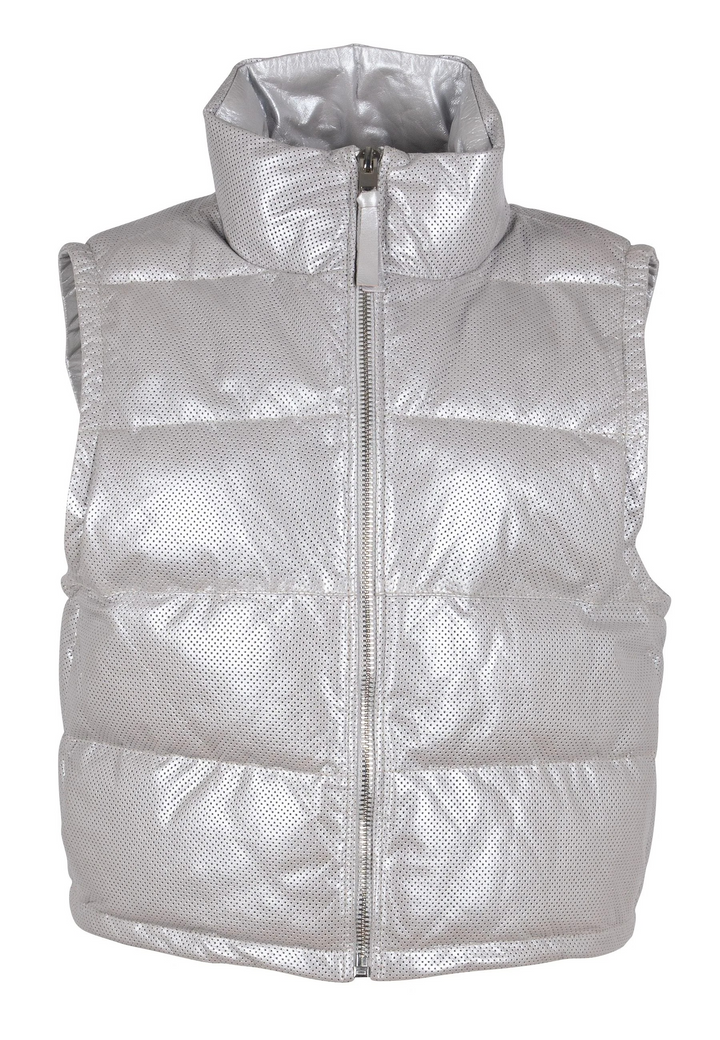 Ellice Silver Metallic Vest
