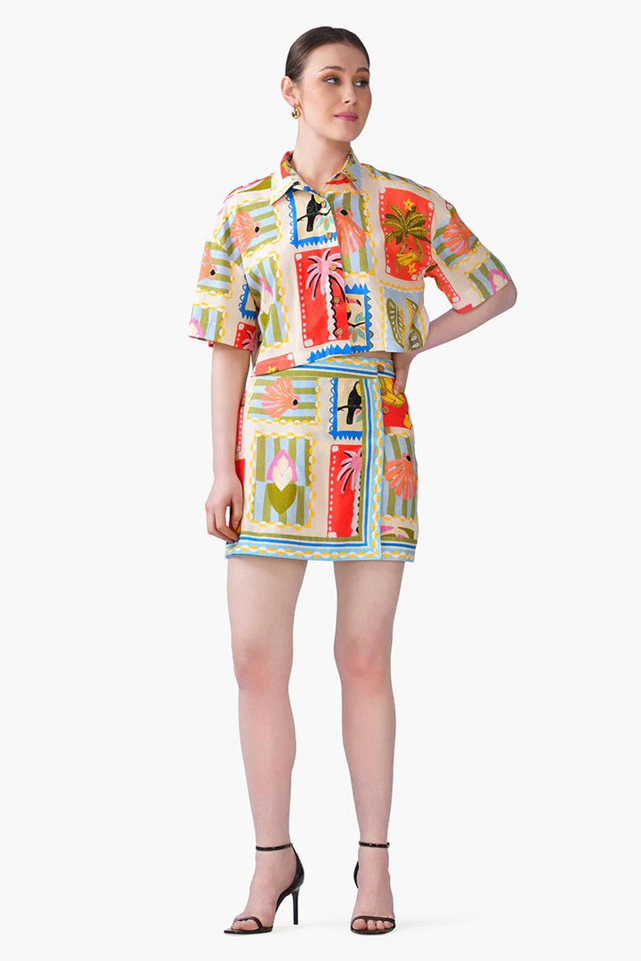 AMB Toucan Pop Fruit Crop Shirt