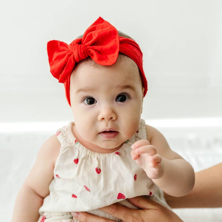 BBB Knot Headband in Cherry/Red