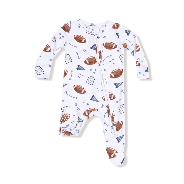 Touch Down Football Footie in Navy
