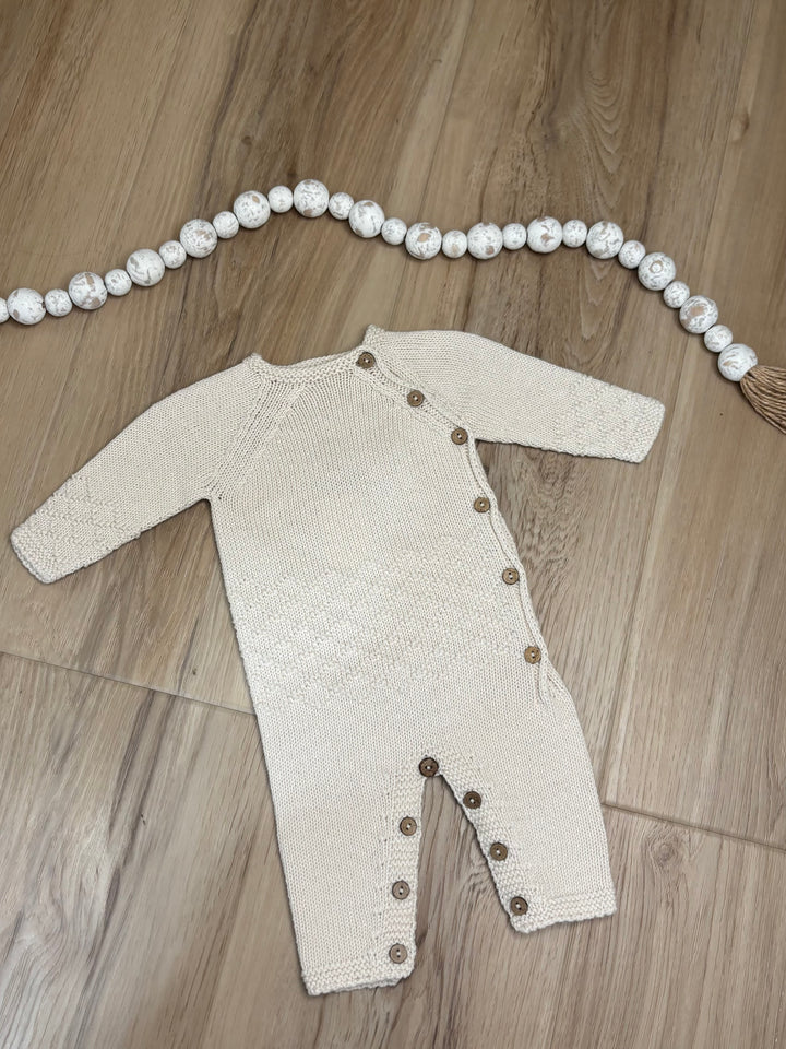 LI& Flip Knit Romper in Cream