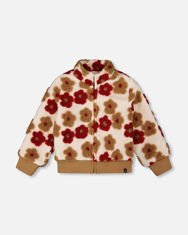 DPD Flower Sherpa Full Zip Coat