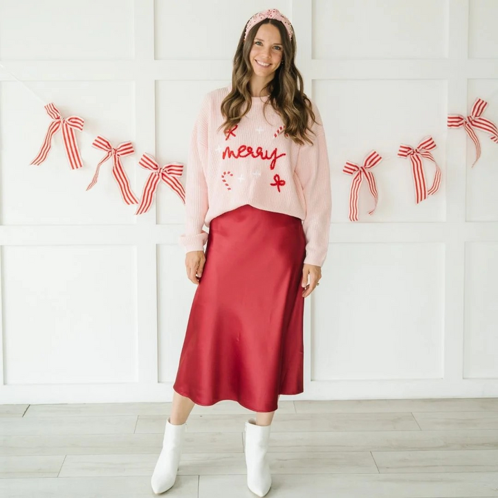 Merry Coquette Candy Cane Sweater ADULT