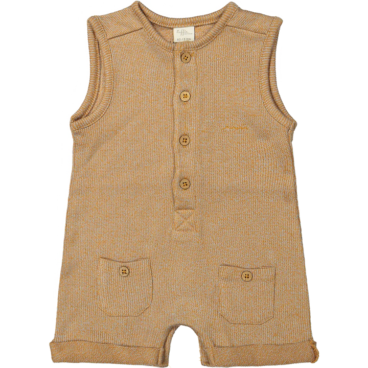 Glenn Romper in Brown Combo Knit