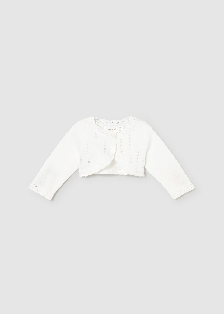 White Special Occasion Balero Sweater Cardigan