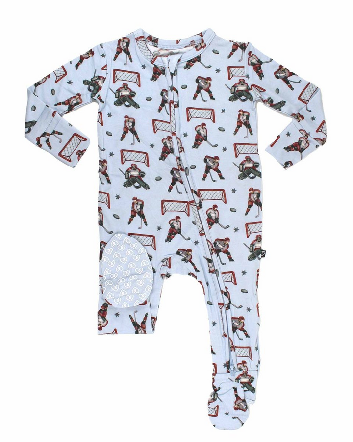 Bobby Hockey Zippered Footie