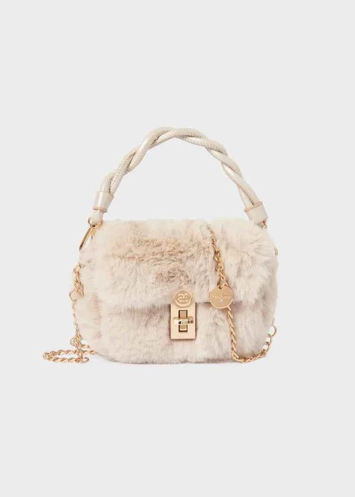ABE Fur Purse in Tan with Chain or Handle