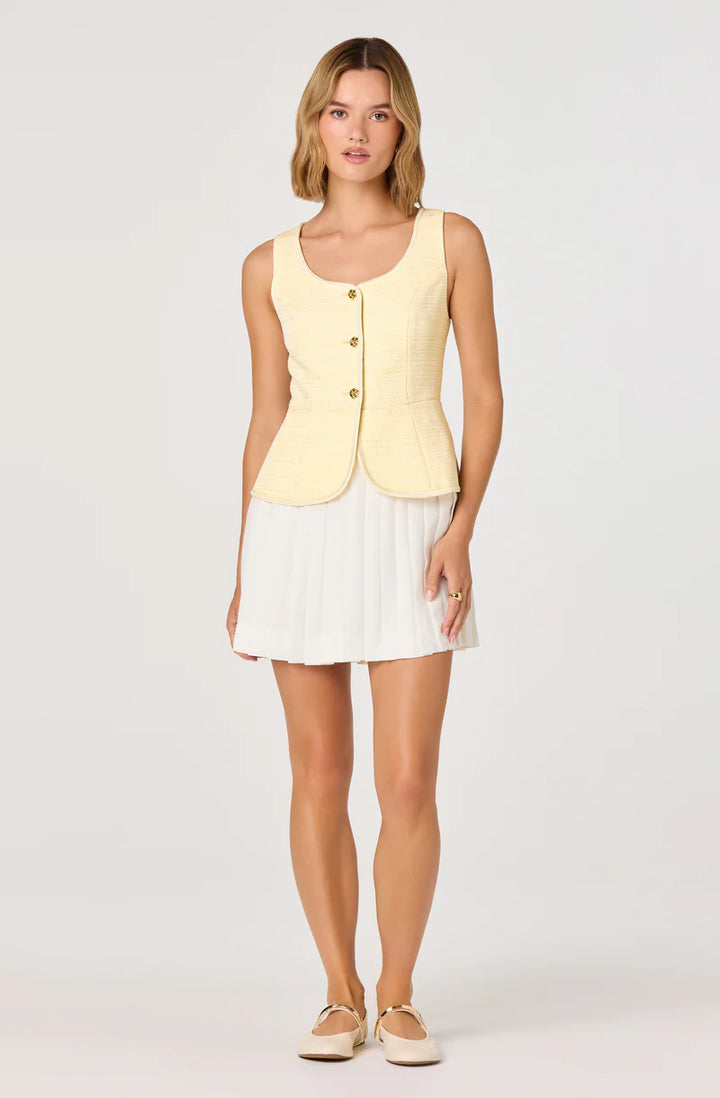 Sheridan Dress in Yellow and White