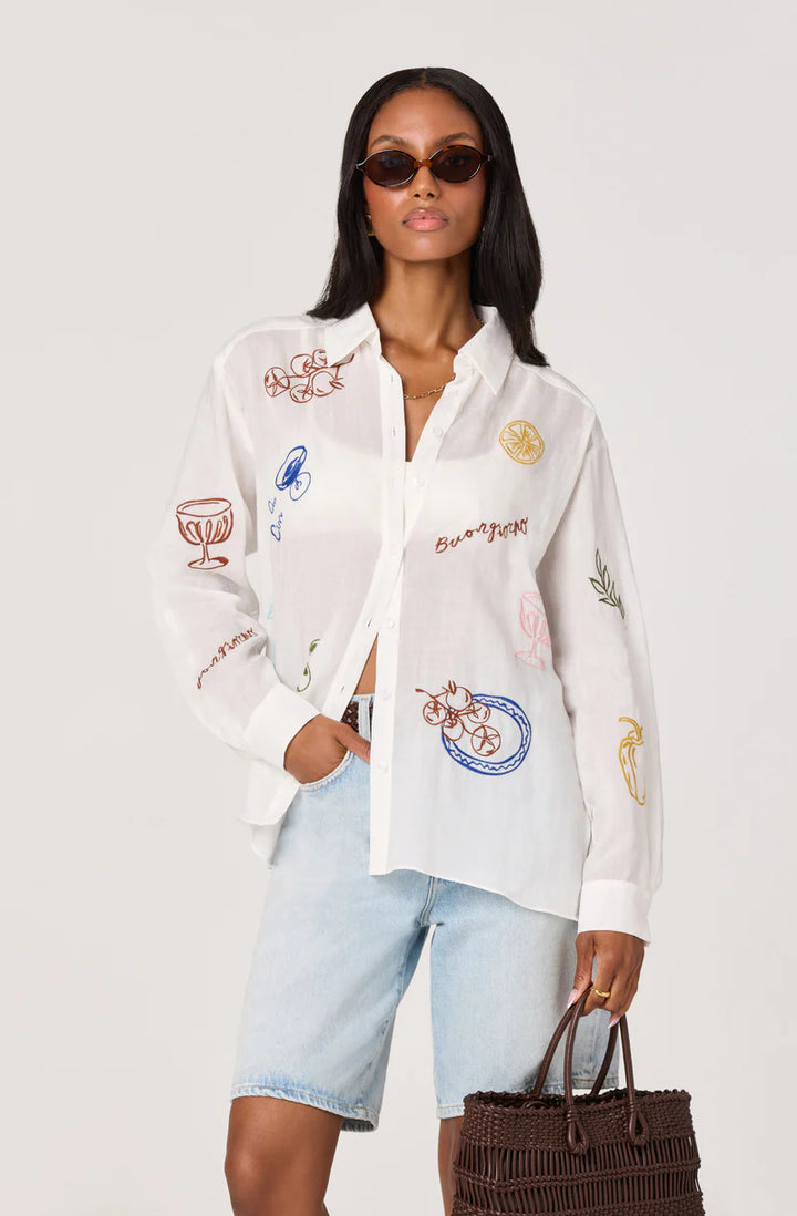Trace Embroidered Picnic Shirt