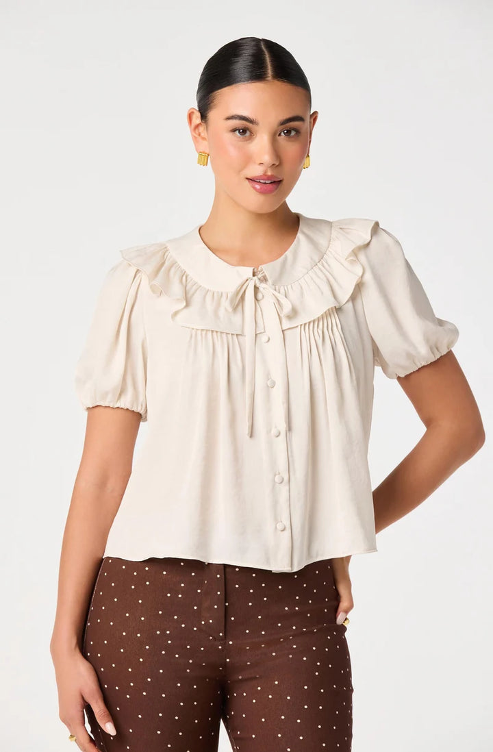 Zayne Ruffle Collar Babydoll Blouse