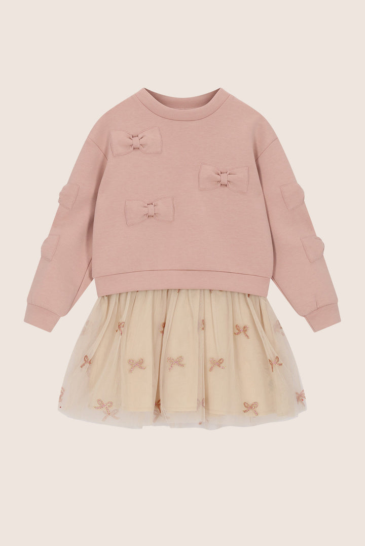 Le Chic Sabow Bows & Bows Combi Dress - Victorian Pink - product view 1