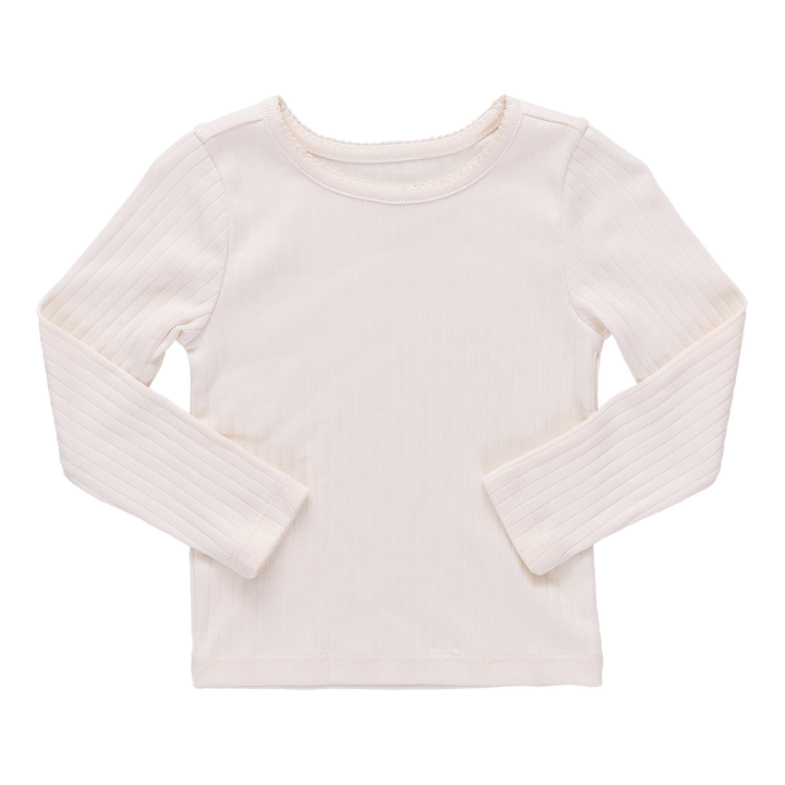 Seesaw Long Sleeve Basic Tee in Cream