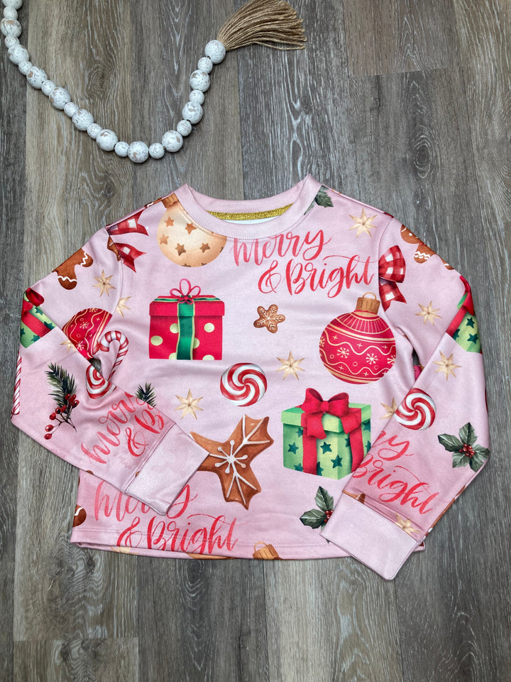 Tween Merry and Bright Pullover