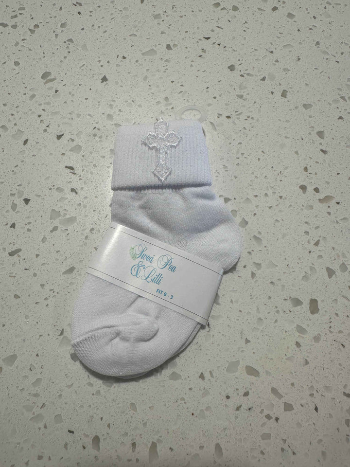 LIT White Cross Socks 2106 BOY
