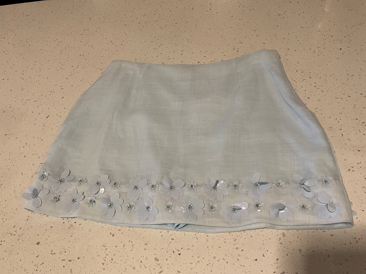 Margarita Blue Flower Beaded Skort