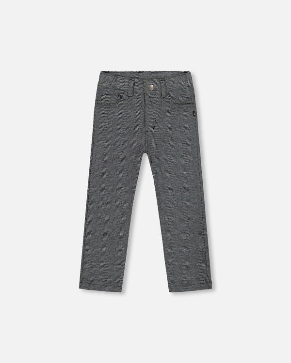 DPD Stretch Herringbone Boy Pants in Grey