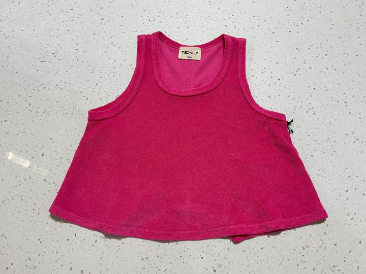 Terry Cloth Racerback Tank in Dragon Fruit