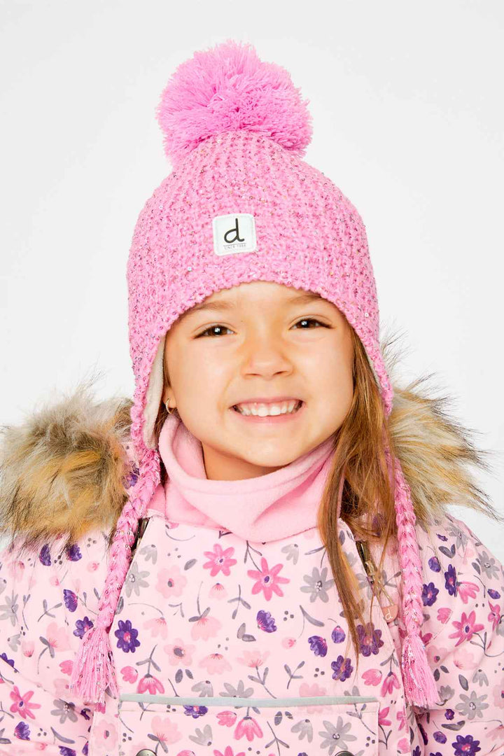 Deux Par Deux Winter Peruvian Knit Hat Begonia Pink