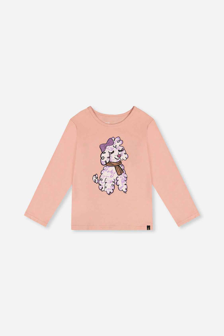 Deux Par Deux Long Sleeve Organic Cotton T-Shirt Pink
