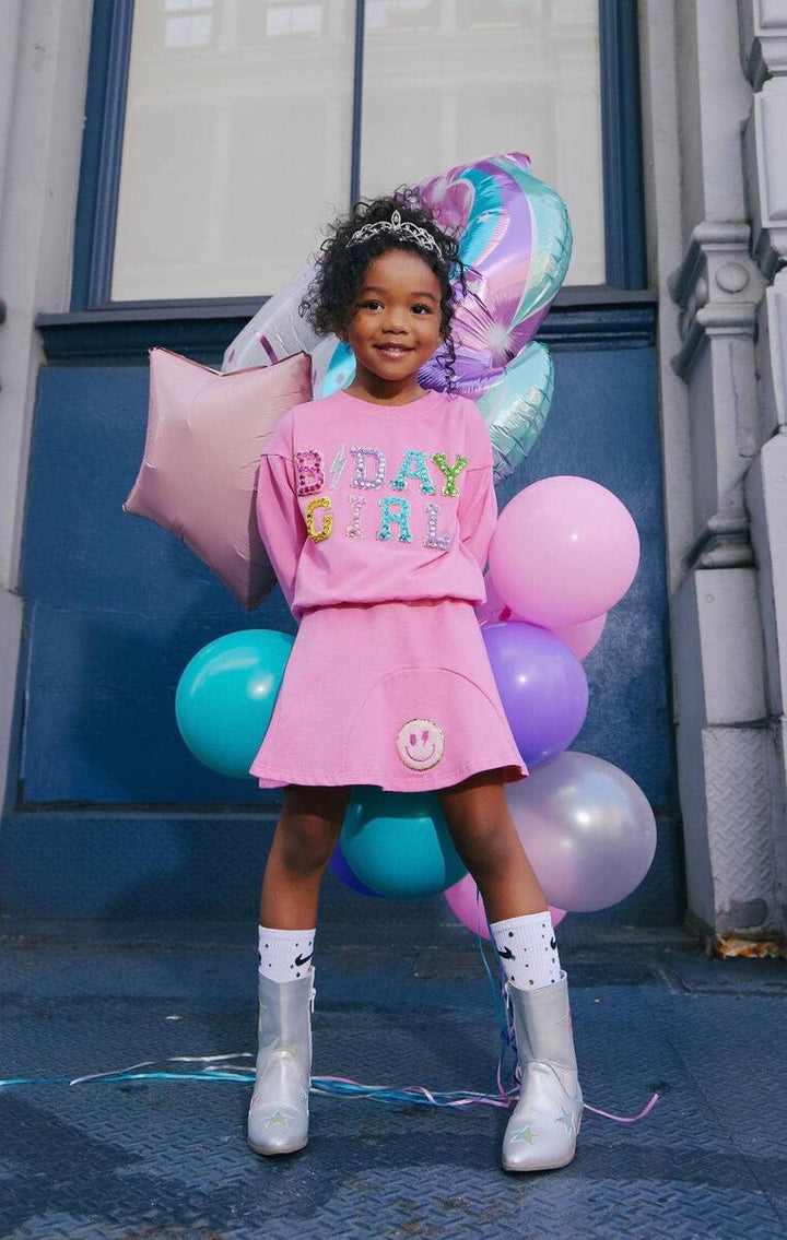 Crystal Gem Birthday Girl Skirt Set in Pink
