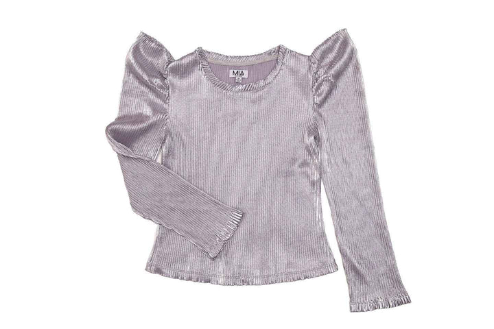 MIA Silver Puff Sleeve Long Sleeve Tee