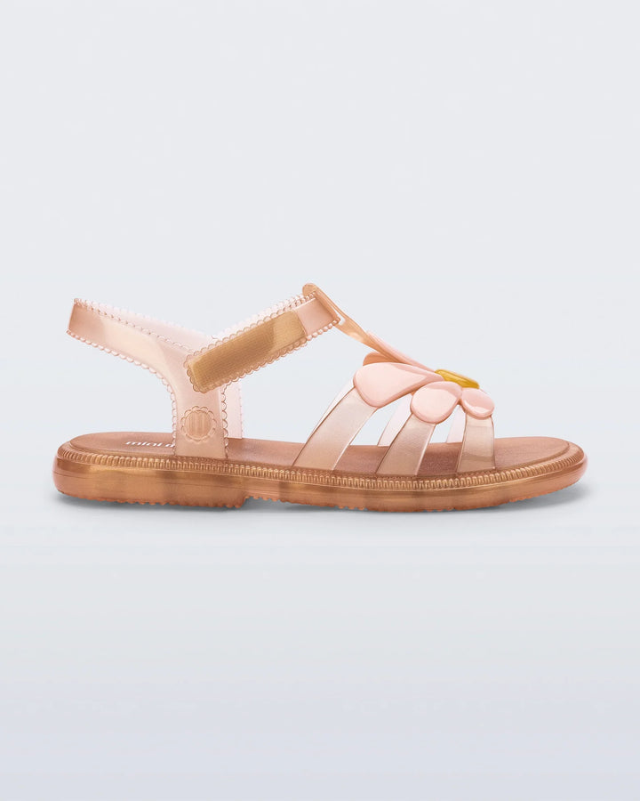 Melissa Hip Bloomy Baby Sandal in Brown & Pink Baby & Toddler