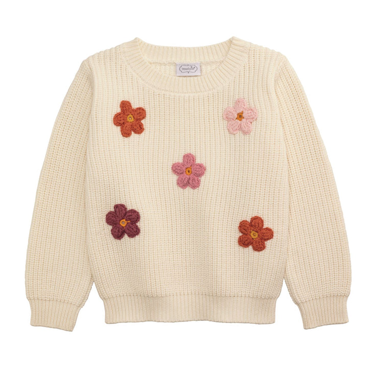 Cream Daisy Crew Neck Sweater