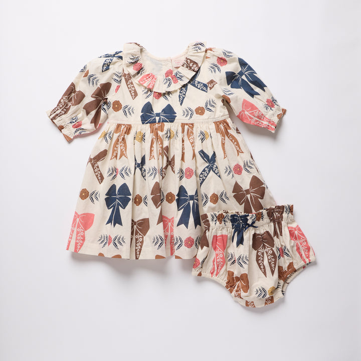 Pink Chicken Baby Amara Dress in Harvest Bows