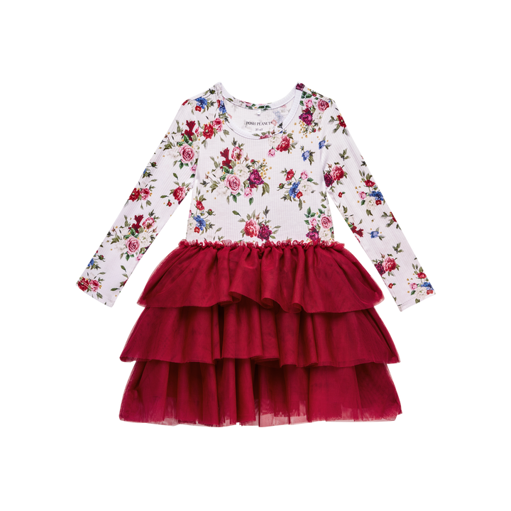 Philippa Long Sleeve Floral Tulle Tutu Dress