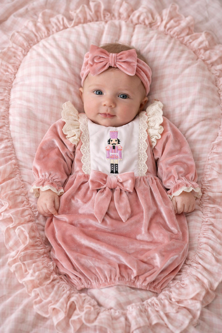 Be Girl Clothing Tiny Clara Infant Gown Set — styled view