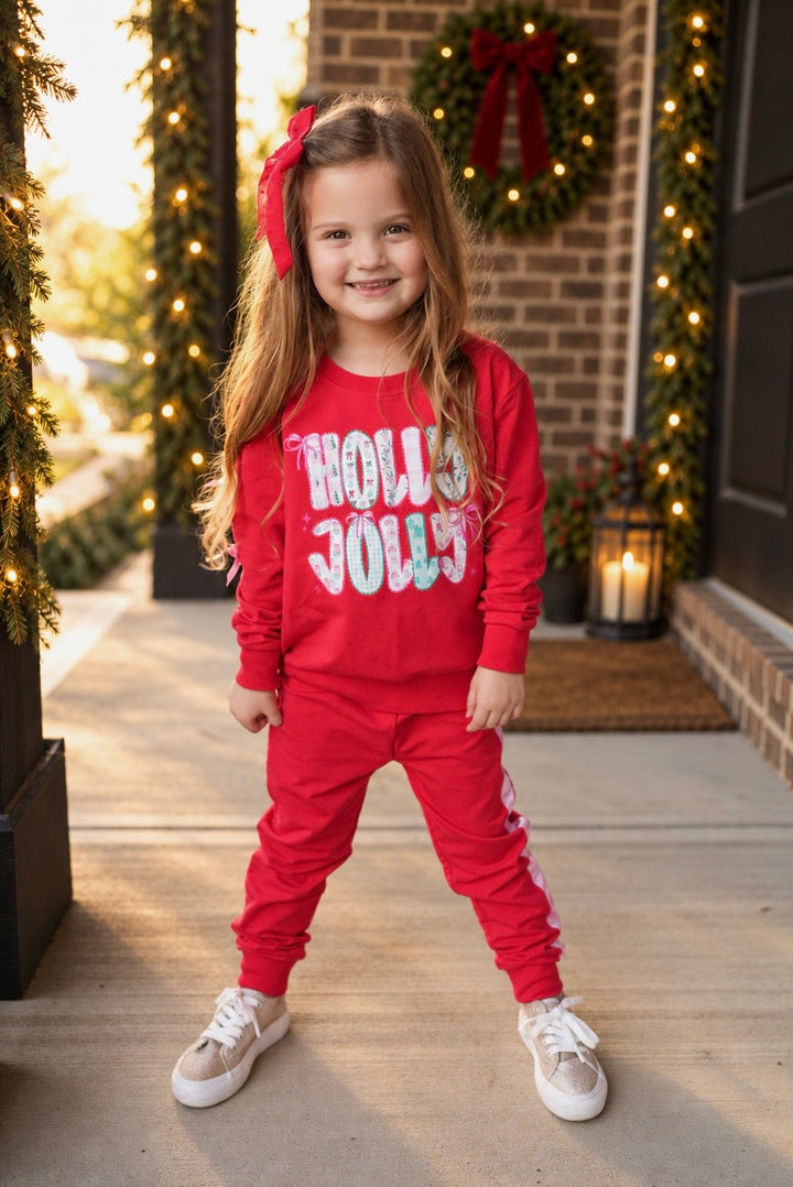 Be Girl Clothing Holly Jolly Set — styled front view