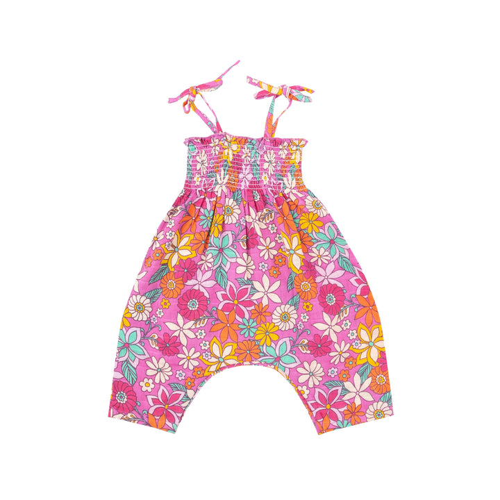 Tropical Floral Muslin Jumpsuit