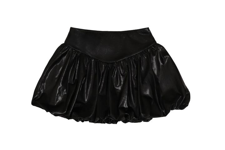 Black Shimmer Bubble Skirt