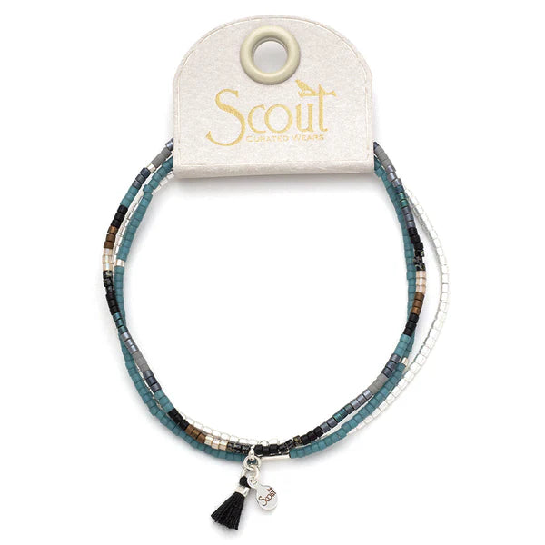 Chromacolor Miyuki Bracelet Black Multi/Silver