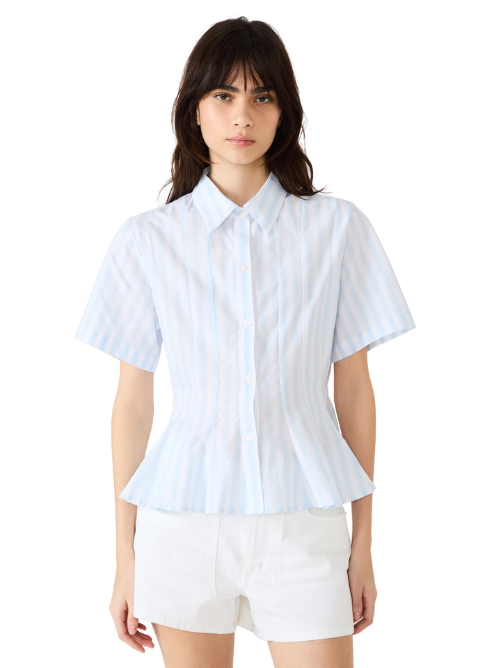 PORTER TOP IN BLUE & WHITE STRIPE