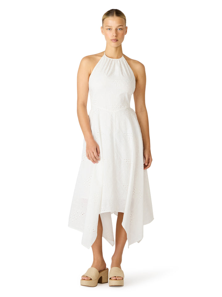 DALINA WHITE HALTER DRESS