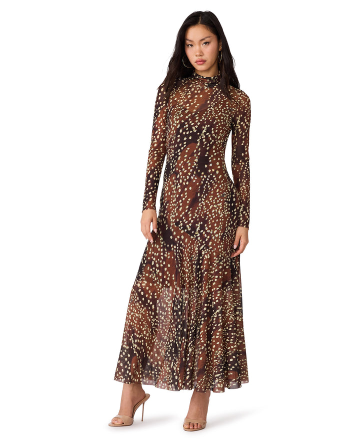 Vivara Mesh Mock Neck Dress