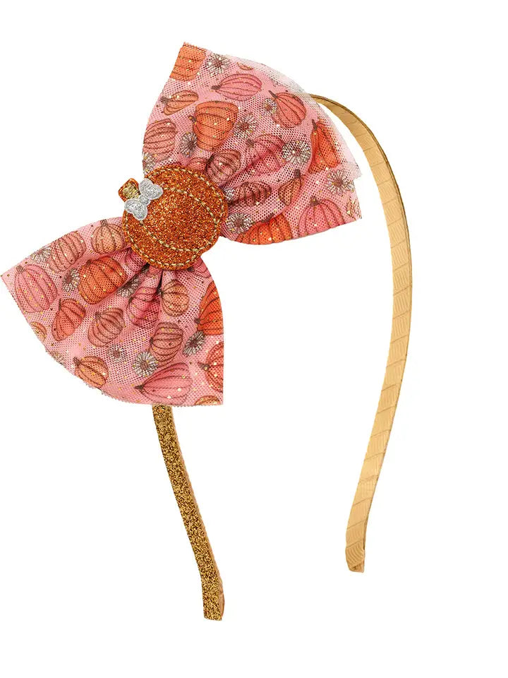 Pumpkin Daisy Glitter Headband