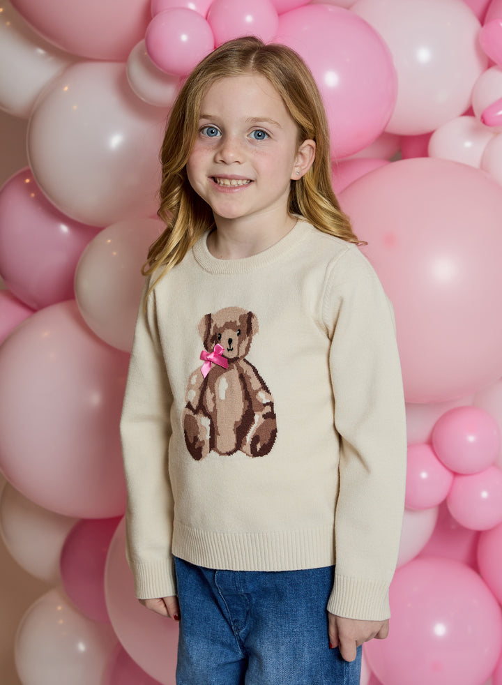 DHK Teddy Bear Bow Sweater