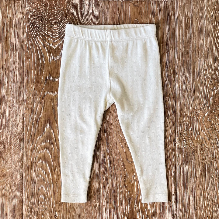 Pointelle Knit Stretch Leggings
