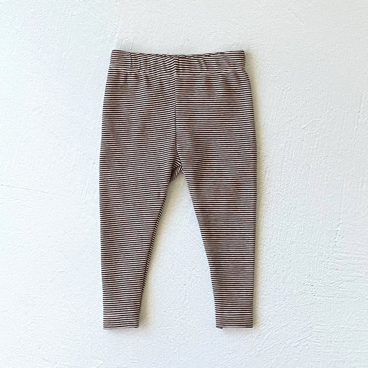 Brown Striped Baby Leggings